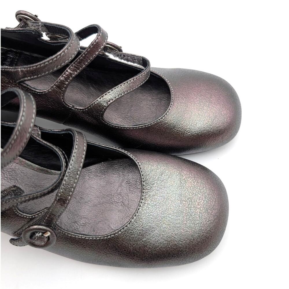 Jeffrey Campbell Tierz Mary Jane Pumps Women's Pewter Metallic Size US6.5 EU37 - Picture 7 of 11